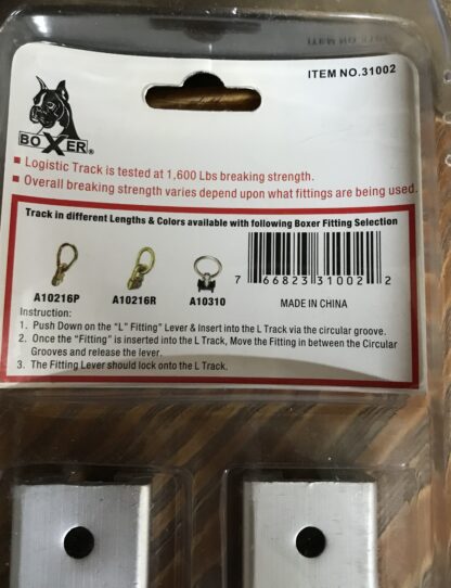 Boxer Tiedown Aluminum Logistic Track 1 ft Length X 2 Pack 31002 NEW - Image 6