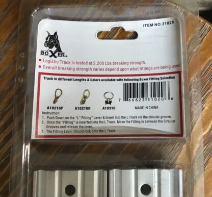 Boxer Tiedown Ultimate Aluminum Track 1 ft Length X 2 Pack 31020 NEW - Image 5