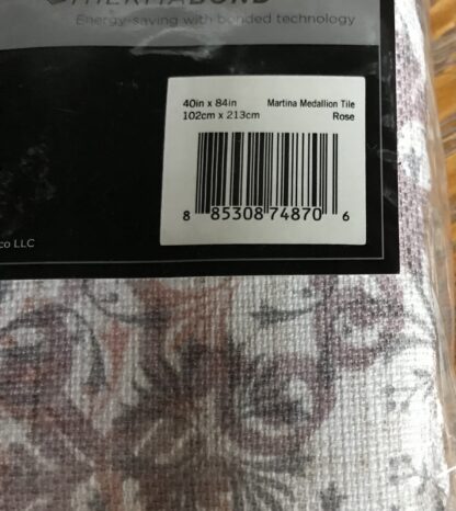 Eclipse Absolute Zero 100% Blackout One Grommet 40 x 84" Martina Medallion Rose - Image 4