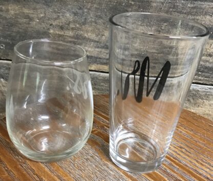 Mr. and Mrs Wine Glass and Beer Glass Gift Set Clear Glass NEW - Image 4