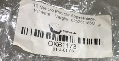 VW T3 Syncro Exhaust Tailpipe 025251185G Chrome Stainless Steel New - Image 7