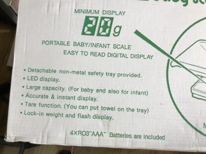 Tanita 1584 Digital Baby Infant Scale 20kg/44lb LCD Tare Hold New Open Box - Image 7
