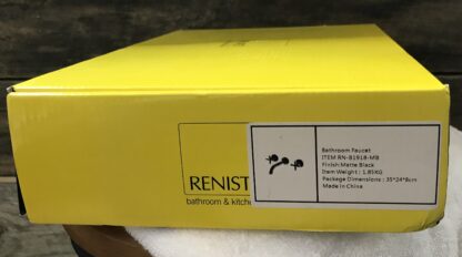 Renist B1918-MB Wall Mount Bathroom/Kitchen Faucet Matte Black 2 Handle – NEW - Image 4