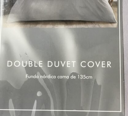 Dunnes Home Luxury Stripe Double Duvet Cover 100% Cotton 230TC Silver – NEW - Image 9