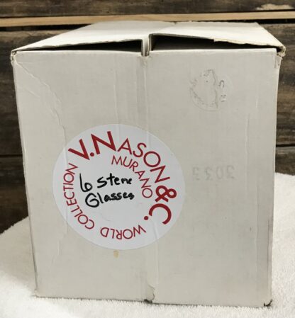 V. Nason & C. Murano 6 oz Stem Wedding Glasses – World Collection – NEW - Image 11