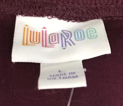 Lularoe Kennedy Raw Edge Mix Fleece Long Sleeve Wrap Burgundy Sz L – NEW - Image 4