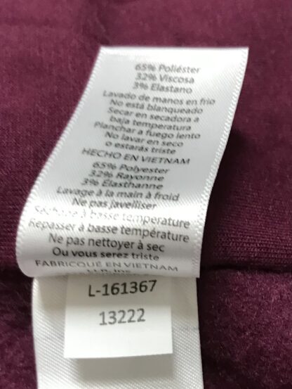 Lularoe Kennedy Raw Edge Mix Fleece Long Sleeve Wrap Burgundy Sz L – NEW - Image 7