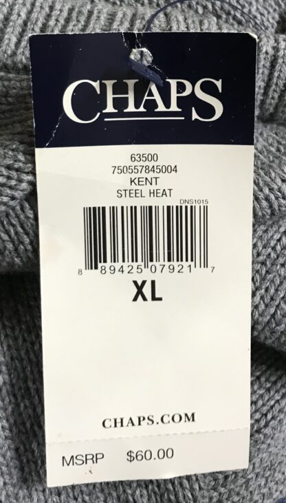 Chaps Kent Steel Heat Pullover Sweater Men’s XL – Medium Gray – NEW - Image 5