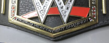 WWE World Heavyweight Championship Leather Title Belt w/ Metallic Sideplates NEW - Image 13