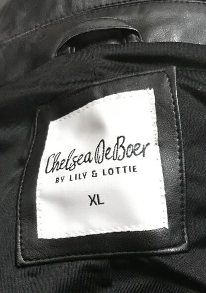 Chelsea DeBoer by Lily & Lottie Faux Leather Studded Coat Women’s XL Black – NEW - Image 7