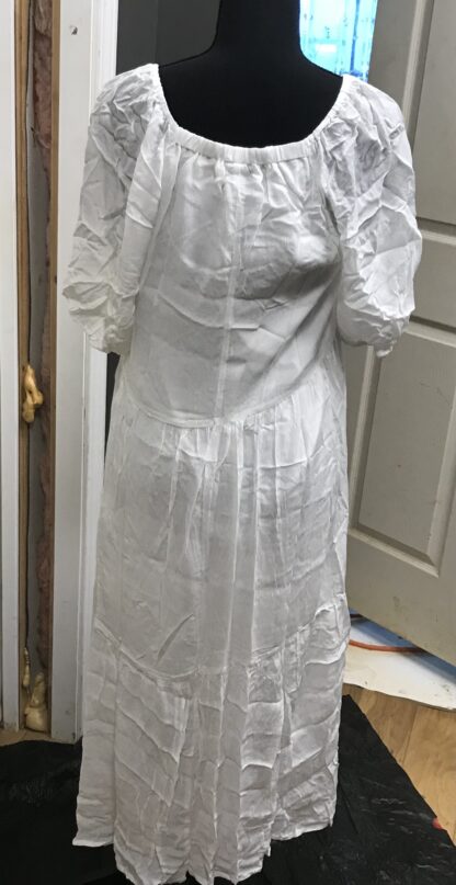 Banana Republic White Square Neck Short Sleeve Long Dress Women’s XS TP – NEW - Image 3