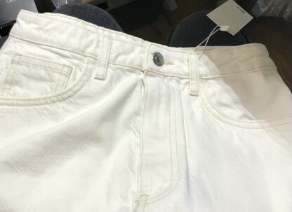 MNG Jeans Collection High Waist Denim Maxi Skirt Off-White Sz S Woman 304 NEW - Image 5