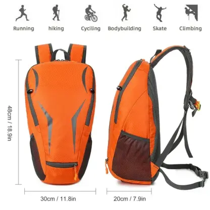 Outdoor Camping Shoulder Bag Backpack w/ Helmet Mesh – Water-Resistant Black NEW - Image 7