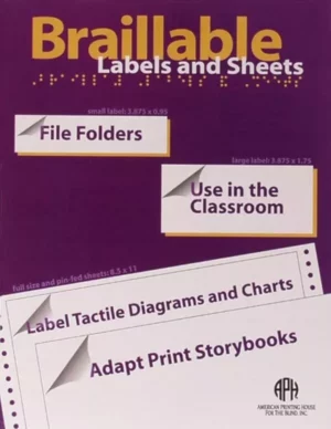 Braillable labels labels large item