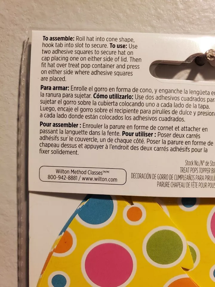 Treat pops hat toppers item