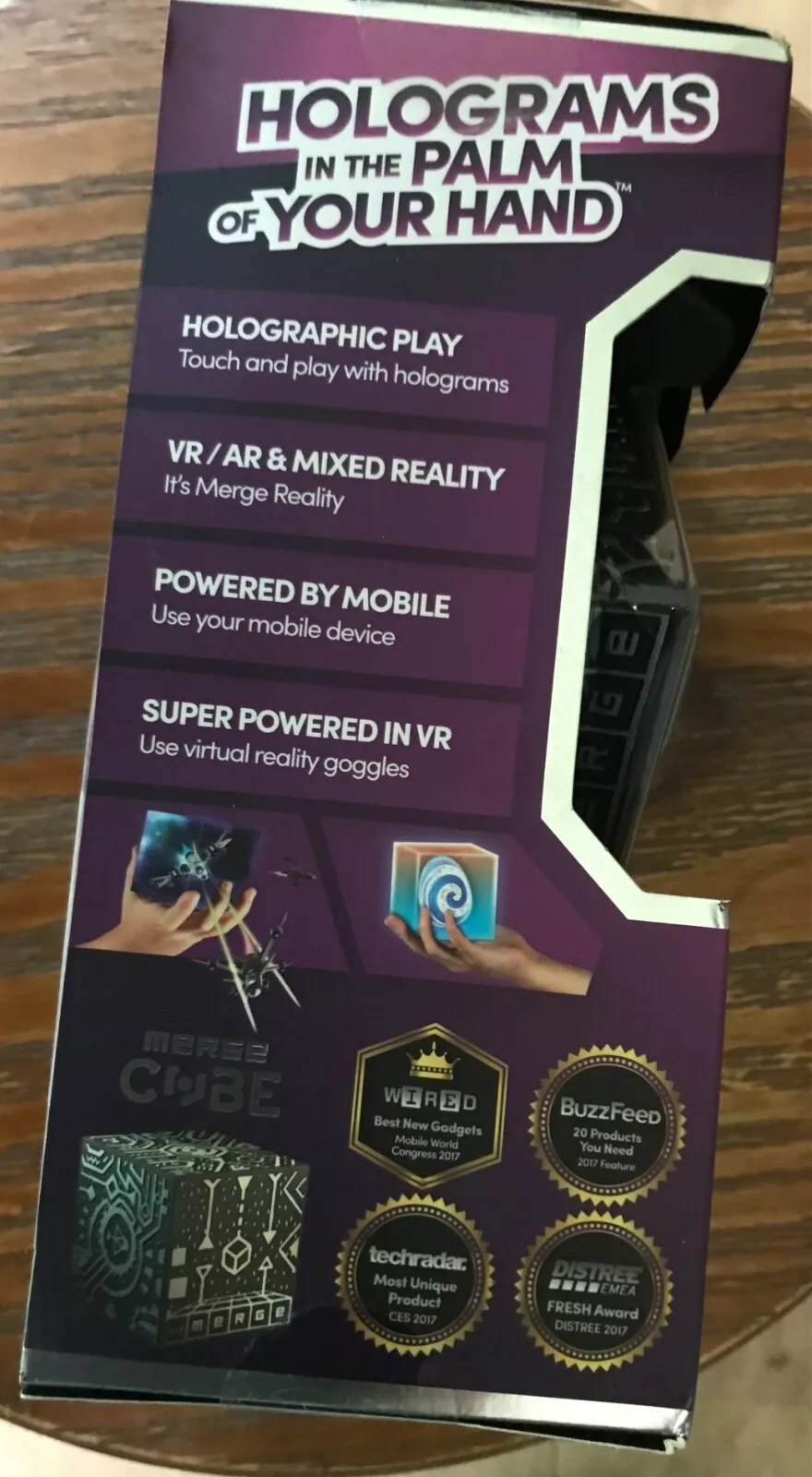 Holograms meet merge cube item