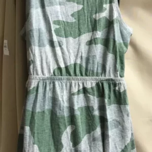 Short sleeve camo dress bare waist