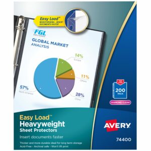 Sheet protectors easy load avery easy