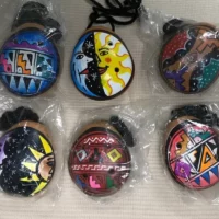 Red clay aztec flute flute whistle