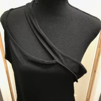 Black dress twist front dress shein