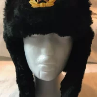 Faux fur item black hat
