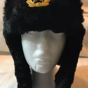 Faux fur item black hat