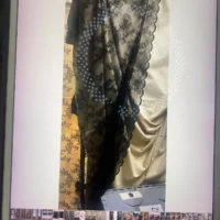 Black lace lace curtain item