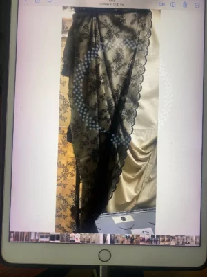 Black lace lace curtain item