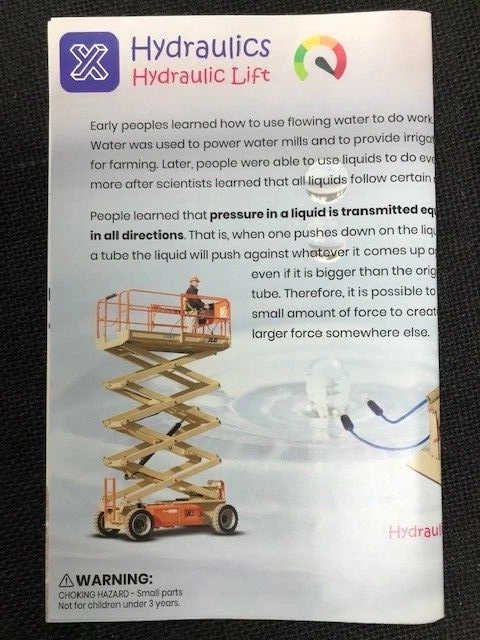 Lift excavator item toy kit