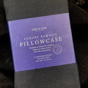 Cosy house pillowcase set cream black