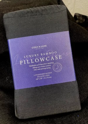 Cosy house pillowcase set cream black