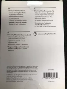 Cricut joy joy foil item