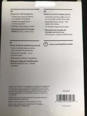 Cricut joy joy foil item