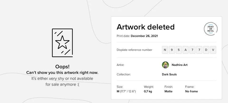 Dark souls item displate collectible