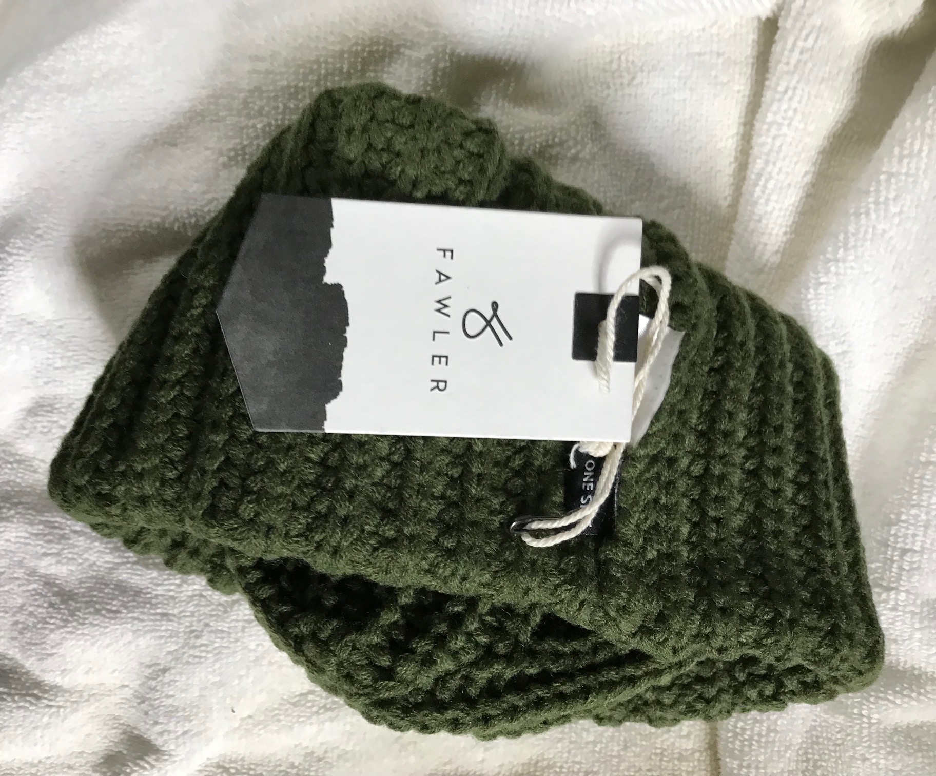 Green knit one size item