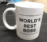 Best boss unbranded white found world