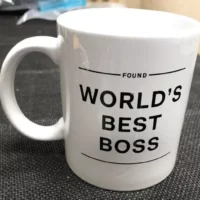 Best boss unbranded white found world