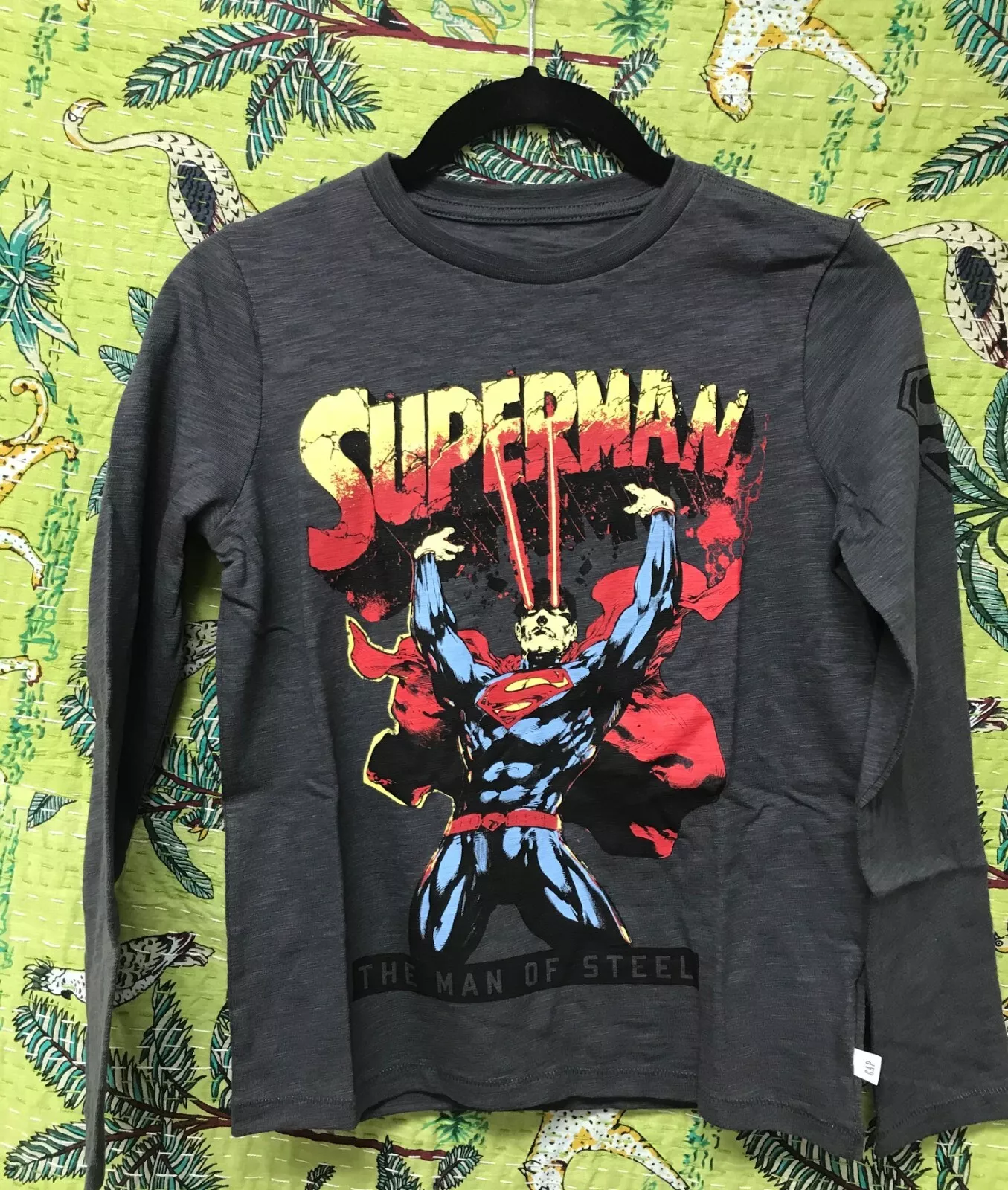 Dark gray gap kids superman graphic