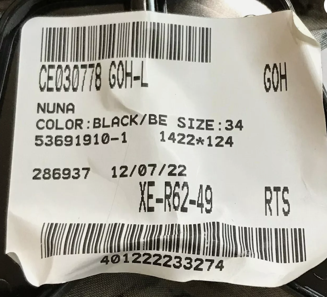 Black beige long sleeves long