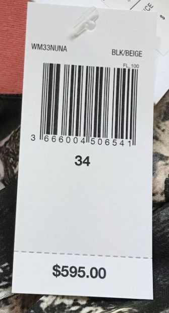 Black beige long sleeves long