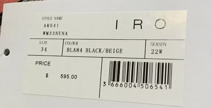 Black beige long sleeves long