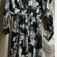 Black beige long sleeves long