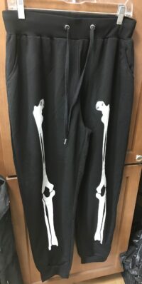 Leg bone bone graphics black sweatpants