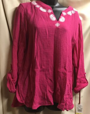 Fuchsia blouse blouse size 100 cotton