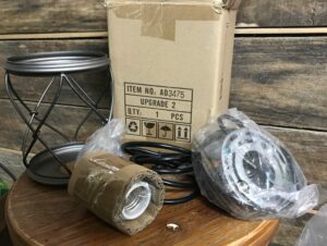 Light fixture pendant light aluminum finish