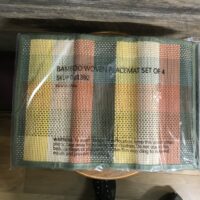 Bamboo brown table mats placemats rectangle