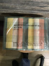 Bamboo brown table mats placemats rectangle