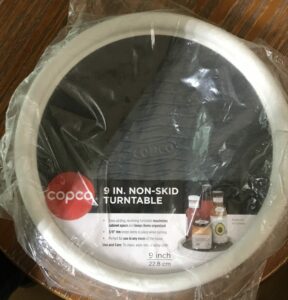 Non skid lazy susan turntable white