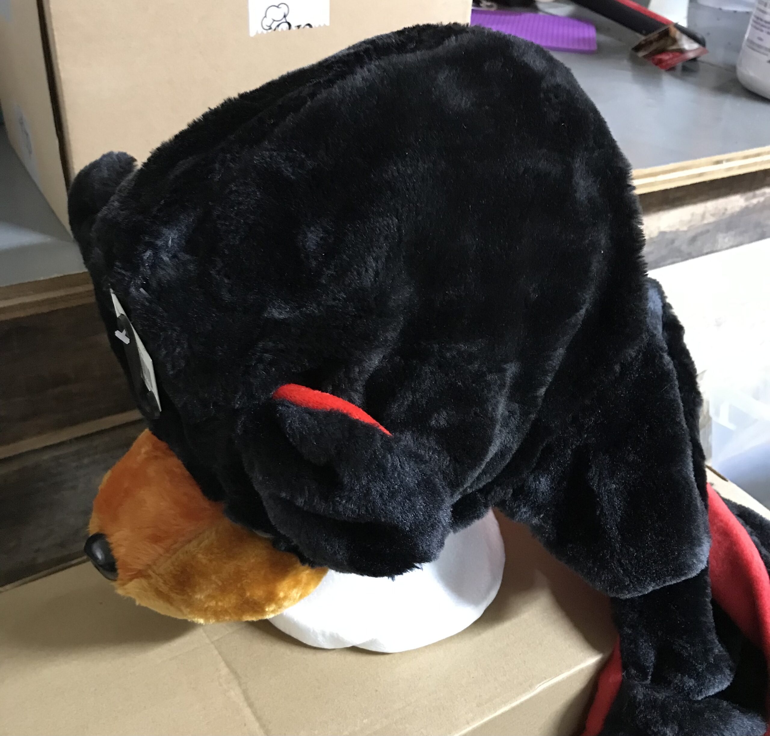 Faux fur bear hood item