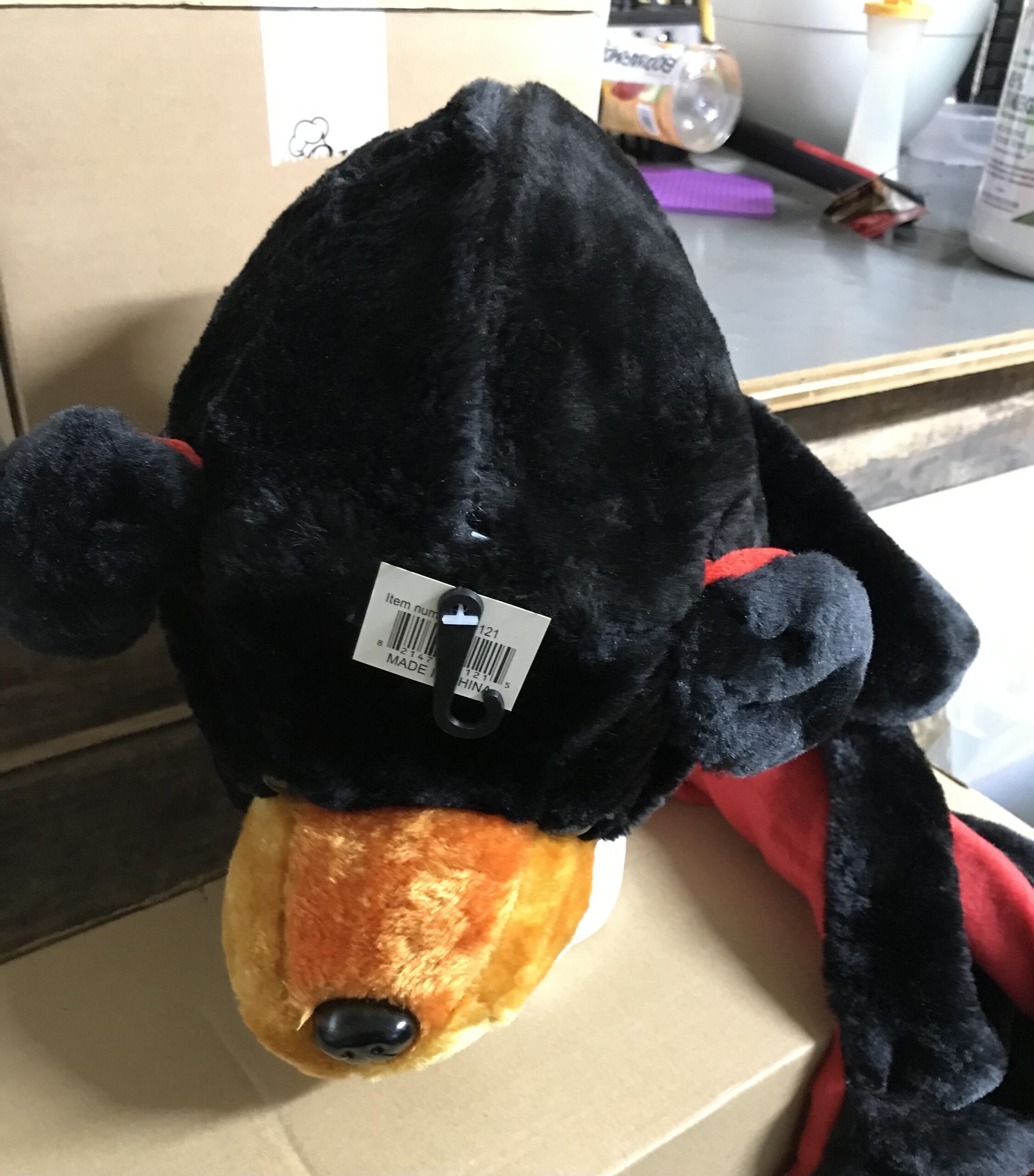 Faux fur bear hood item